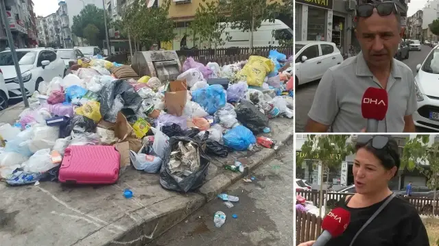 izmirde isci eylemleri bitti ama cop cilesi bitmedi her yer pislik icinde AnRvZ8lj